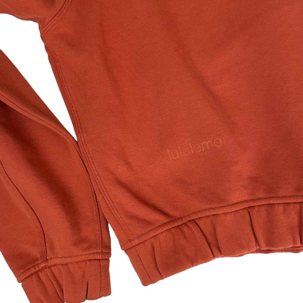 lululemon‎ Softstreme Perfectly Oversized Cropped Crew Sweatshirt Solar Orange - Picture 14 of 16